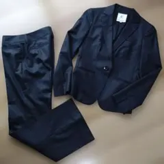 KUMIKYOKU ストライプパンツスーツ S2 ダークネイビー