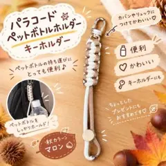 【ハンドメイド】パラコード ペットボトル目印キーホルダー 秋カラー