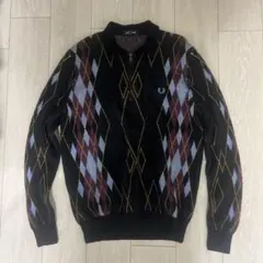フレッドペリーハーフジップニット　サイズL