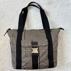 美品　ローレンラルフローレン　軽量　チェック柄トートバッグ　A4