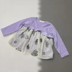 NAUGHTY COMPANY お花柄刺繍 長袖トップス サイズ90