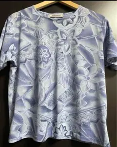 破格値‼️青系 花柄 半袖Tシャツ
