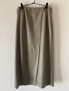 プラステ PLST フェイクレザー ロングタイトスカート ベージュ XS
