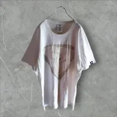 【b179】アメリカUSA古着アディダスadidasプリント半袖ビッグTシャツ