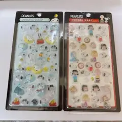 新品スヌーピー　ボンボンドロップシール　3D 立体シール　うるちゅる 2枚セット