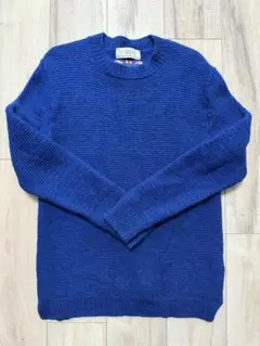 AUTHENTIC WEAR 青 クルーネック セーター