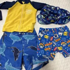 ラッシュガードと水着　帽子セット