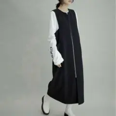 セール⭐️ADAM ET ROPE’ ２ＷＡＹジャンパースカート フロントジップ