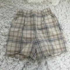WEGO ベージュ・青チェック ショートパンツのサムネイル
