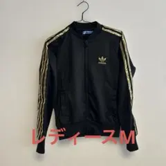 adidas y2kトラックジャケット ブラック ゴールド M トレフォイル
