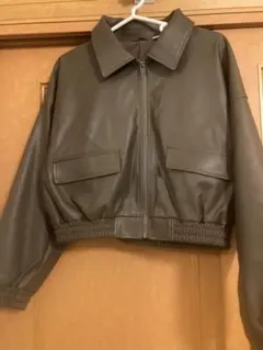 kidsレザージャケット　ダークブラウン