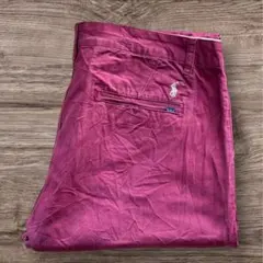 POLO スリムフィット 赤 チノパン 38x32