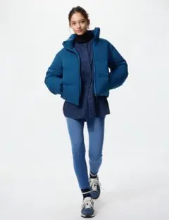 お値下げ❣️UNIQLO ヒートテックウルトラストレッチレギンスパンツ ブルー