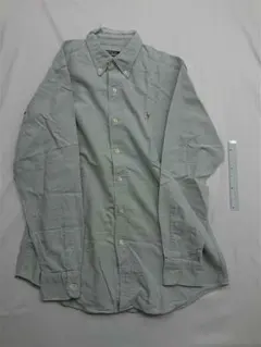 ■ポロ ラルフローレン オックスフォードシャツ 長袖シャツ ライトグレー メンズ