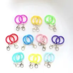 115 アンブレラマーカー　ペットボトルマーカー　シリコンリング　金具付　20個