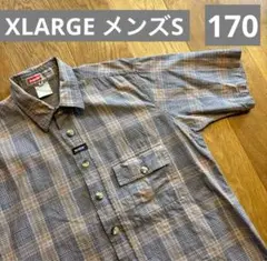 XLARGE チェック半袖シャツ　メンズS