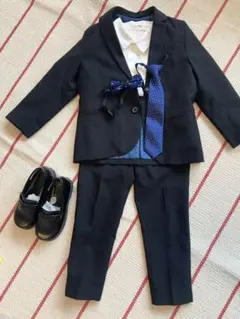 H&M ブラック スーツ 110cm 黒セットアップ　セレモニー　入学式　卒園式