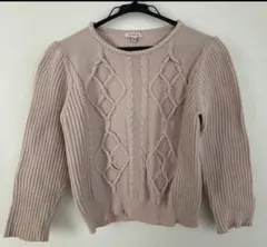 春に最適！TOCCA ピンク ケーブルニットセーター XS