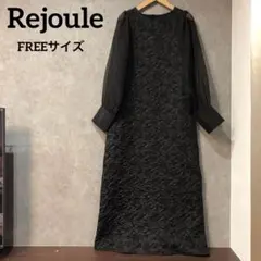 ☆美品☆Rejoule☆異素材切り替えジャガードワンピース
