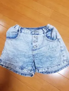 GU デニムショートパンツ ライトブルー 130
