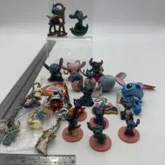 スティッチ ミニフィギュアとストラップ　セット まとめ売り