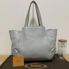 《美品》TOD’S （トッズ）レザー ハンドバッグ グレー系