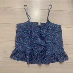 【セール】FOREVER21 小さなカラフル花柄キャミ　ブルー