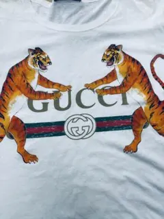 確実正規品 GUCCI 18ss タイガー&オールドロゴ オーバーtシャツ Lのサムネイル