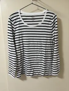GU ストライプ柄 長袖Tシャツ XL