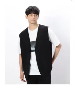 COMME CA ISM ブラック ジレ　Mサイズ