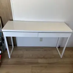 直接取引限定！年末前に引取り希望ホワイト パソコンデスク 引き出し付き