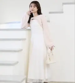 【MAJESTIC LEGON】シャギーボレロ×キャミワンピセット