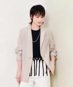 【新品タグ付】アルアバイル シアージャケット ベージュのサムネイル