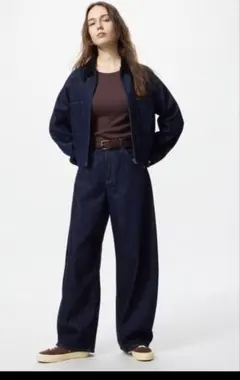 UNIQLO デニム　バギーカーブ　25