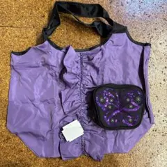 ANNA SUI フリル付き紫エコバッグ