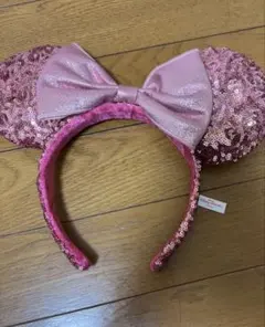 ミニーマウス風スパンコールカチューシャ