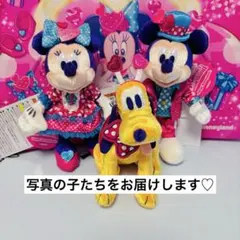 【匿名配送】　パルパルーザ　ぬいぐるみバッジ　ミニー　ミッキー　プルート