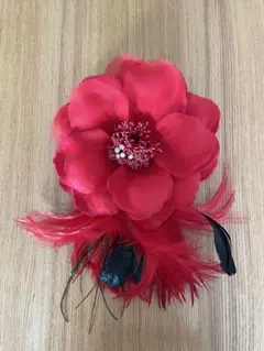 フラダンス　フラワー×羽　ヘア飾り　ヘアクリップ