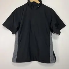 00s NIKE GOLFプルオーバーハーフジップ半袖ナイロンジャケットウェアL
