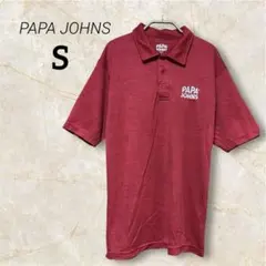 PAPA JOHNS ポロシャツ 【Sサイズ】 赤 メンズトップス