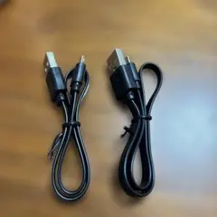 USB Type-A to micro-B（2.0）ケーブル　２本