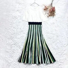 組曲 KUMIKYOKU ハイツイストVISPE ニットワンピース ストレッチ