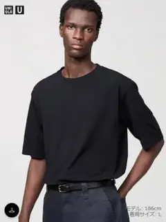 （2枚セット）ユニクロ　ドライEXクルーネックTシャツ　3XL　ブラック　黒