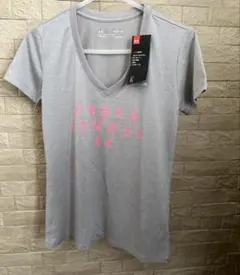 【未使用】アンダーアーマー レディース グレーVネックTシャツ