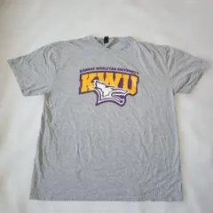 カンザス・ウェズリアン大学 カレッジTシャツ ギルダン グレー XL