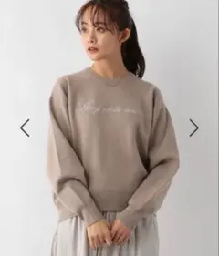 ⭐︎新品未使用⭐︎GLOBAL WORK メルティロゴプルオーバー L ベージュ