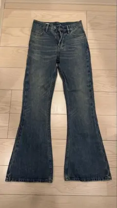 ウォッシュド フレアデニム