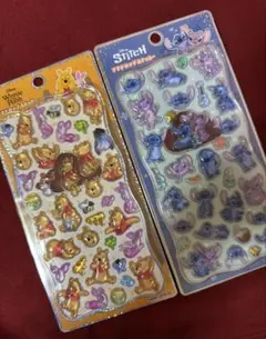 国内正規品 プチドロップステッカー ディズニー プーさん スティッチ