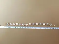 花モチーフ ビーズブレスレット 約20cm