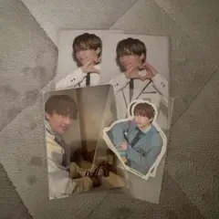 なにわ男子 HARDWORK 藤原丈一郎トレカ3枚、ステッカー2枚